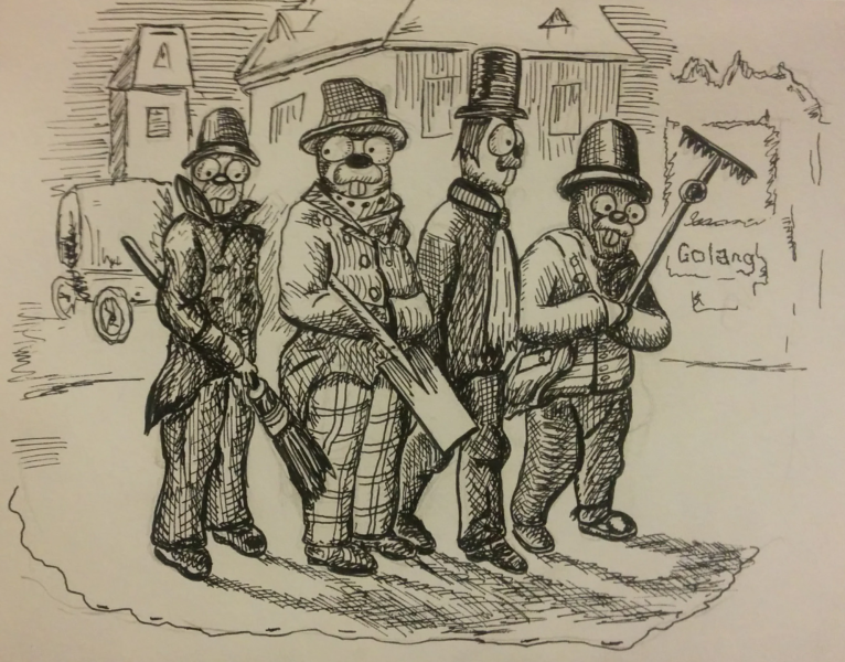 Victorian etching gopher